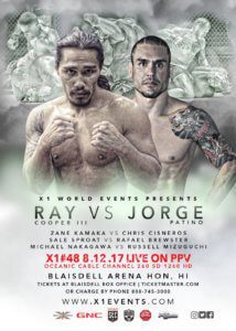 X1 48 Live on Pay Per View Ray Cooper III vs Jorge Patino Aug 12