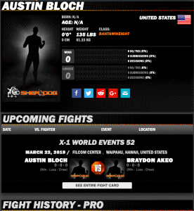 Austin Bloch sherdog