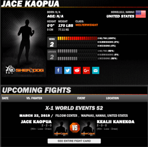 Jace Kaopua sherdog
