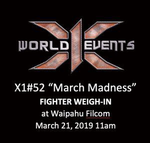 x152 Fighter Weigh in March 21, 2019 11am