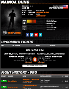 X1 MMA Fighter - Nainoa Dung