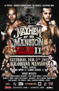 X1: Mayhem at the Mansion (Feb 5, 2011) Fight Results