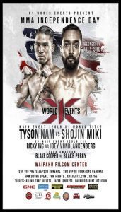 X1 55 Tyson Nam vs. Shojin Miki