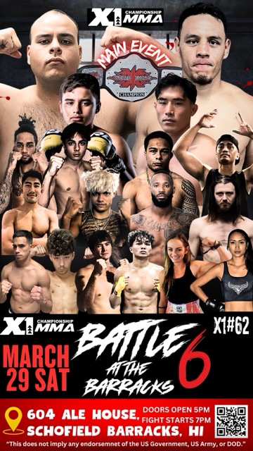 X1#62 Battle at the Barracks 6 fight results