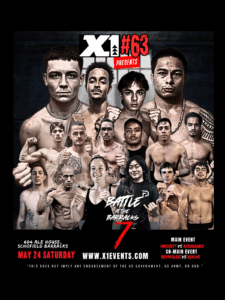 Official X-1 #63 event poster – Battle at the Barracks 7 at Schofield Barracks, Hawaii