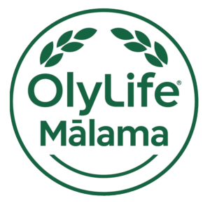 OlyLife logo. Wellness partner for X1. Health and nutrition products.